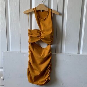 Elegant Mustard Dress